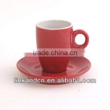 100ml lovely ceramic decals with saucer