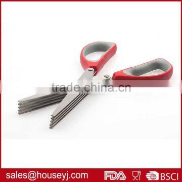 5 Layer Blades Kitchen Herb Scissors With Soft Grip Handle Stainless Steel Kitchen Scissors photo-3