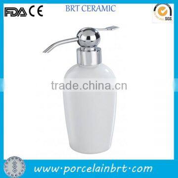 Costom white ceramic tall Soap Dispenser