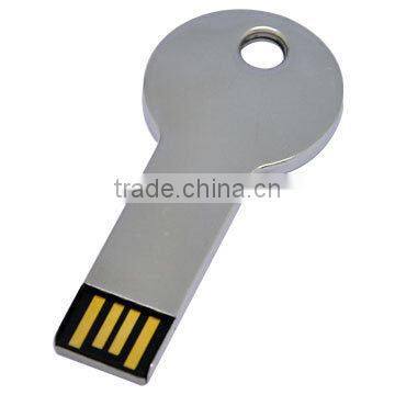 Silver 4GB Metal Key Shaped USB 2.0 Flash Drive photo-3