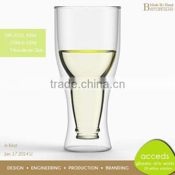 Microwave Dishwasher Oven Safe Double Wall New Glass Cup Beer photo-6