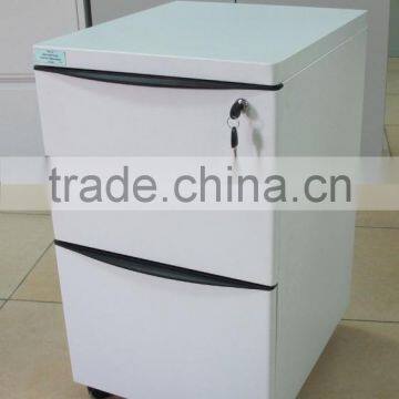Steel 3 Drawers Movable Cabinet Mobile Pedestal With Plastic Top photo-3