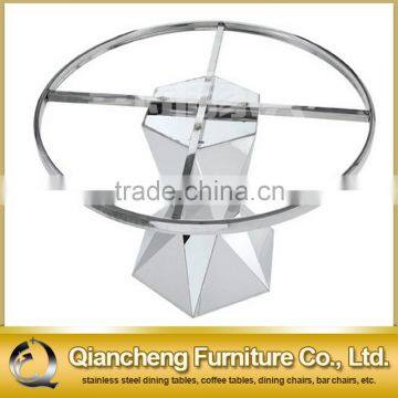 Luxury Granite Top 48 Inch Round Dining Table With Stainless Steel photo-4