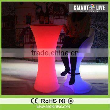 LED modern chair led plastic illuminated large unfolding display cube garden led ball light