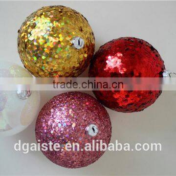 festival shiny ball ornament 7cm diameter glowing color hanging ball