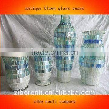 Mosaic Cheap Antique Blown Glass Vases