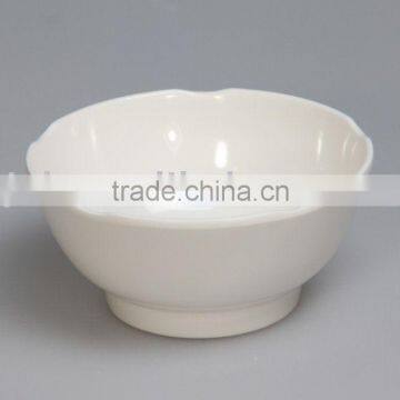 Melamine bowl with lotus shape
