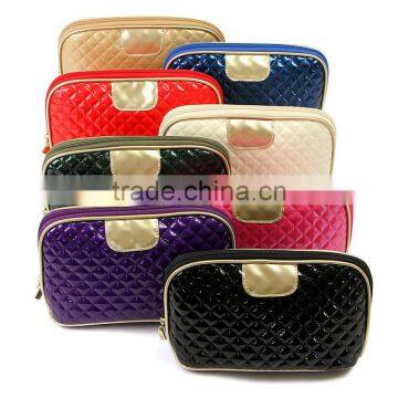 Promotional Items PU Leather Women Cosmetic Bag Sets Travel Wash Bag Toiletry Bag Leather Pouch photo-2