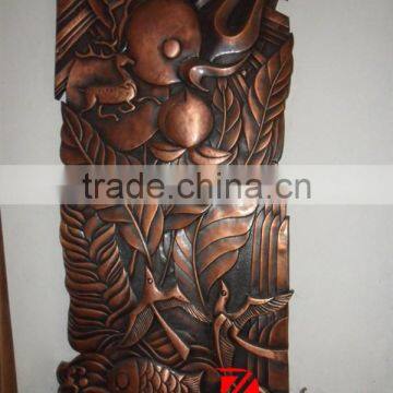 animals cast bronze wall sculpture