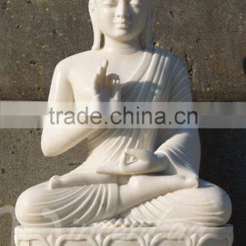 Indian style outdoor fengshui products marble siting indonesian statues hot sale