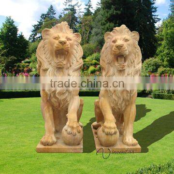 Cheap and High Quality Chinese Stone Carving Life-size Marble Lion Statue photo-2