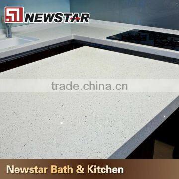 Made in China kitchen countertop crystal white quartz