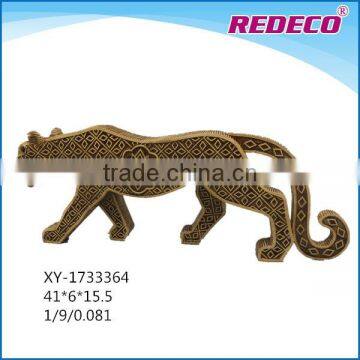 New arrival resin flat shape Leopard statue