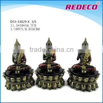 Resin decorative buddha sitting on lotus