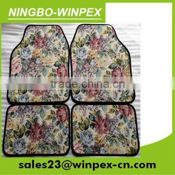 Vintage flower printed Custom Made Car Floor Mats full seat