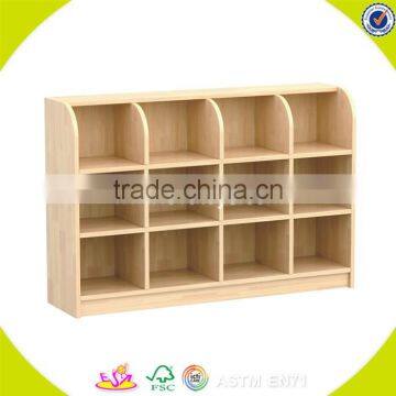 Wholesale Household Design Wooden Toys Storage Shelf for Kids With 5 Plastic Bins 2 Tier Wooden Toys Storage Organizer W08C033 photo-6