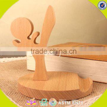 2017 High Quality Cartoon Characters Kung fu Kids Wooden Phone Stand Holder W02A164 photo-3