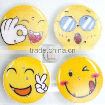 smile face light up brooch