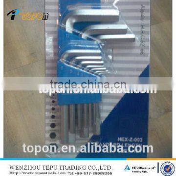 10pcs HEX Key Wrench set in double blister card packing