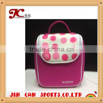 2015 new style recyclable logo printing lunch cooler bag with durable hard liner