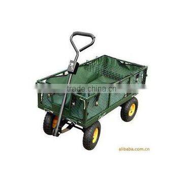 metal garden tool trolley, pot cart, steel wagon