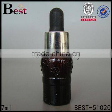 7ml Floral Black Euro Dropper Bottles for Essential Oil photo-2