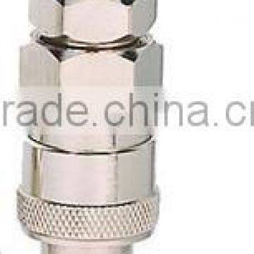 Custom-made OEM precision macnining turned parts factory with good quality Brass hose end connector(Plating Nickel)