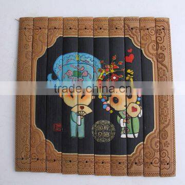 Wall Decoration Panel-- Bamboo Carving / Pecking Opera photo-4