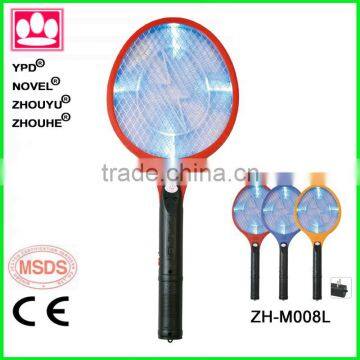 ZHOUYU rechargeable electric mosquito swatter with LED light