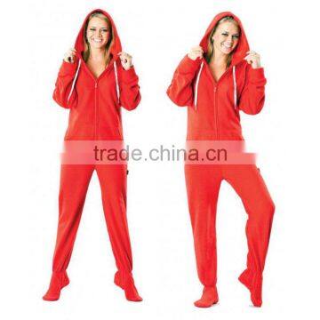 White fleece onesie Red Cheap Wholesale Adult Footed Pajamas adult onesie