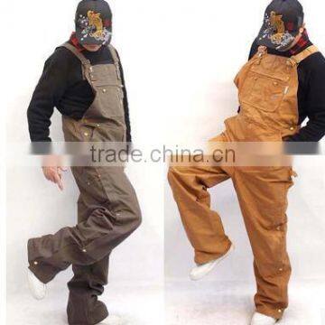 Outdoor canvas bib overalls Siamese / Engineering / loose fat XL leisure jeans