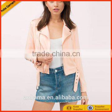 factory wholesale OEM women high quality pink jacket