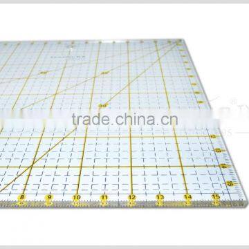 Kearing Durable 15*15 Inch Square Quilting Ruler With Scale Anlges Acrylic Template for Dressmaking Handicraft# KPR1616 photo-2