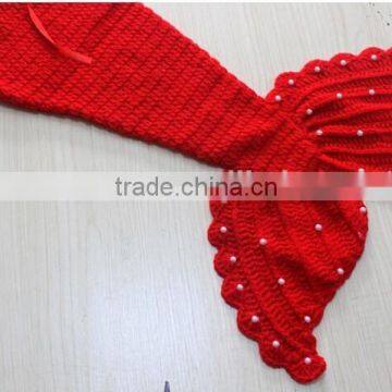 Unique Mermaid Shape Baby Knitting Wool Set Headband Costume Photo Prop photo-2