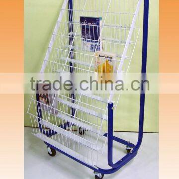 Book Rack Wire Grid Display Stand Magazine Rack photo-2