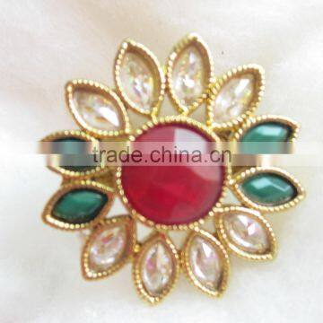 POLKI GOLD COCKTAIL FINGER Ring photo-2