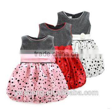 2016 New Summer Baby Girl Polka Dot Dress Princess Dress Lantern Puffy Pettiskirt Tutu photo-4