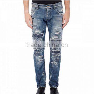 Biker Jeans Fashion Denim Trousers(LOTK002)
