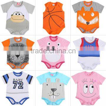 China manufacturing buttons baby clothing custom cotton baby romper