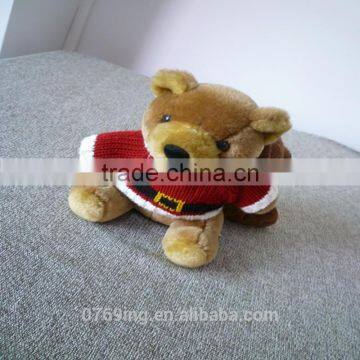 Decoration Bear Toy's Red Knitted Sweater Toy Doll Wear With Red Sweater photo-3