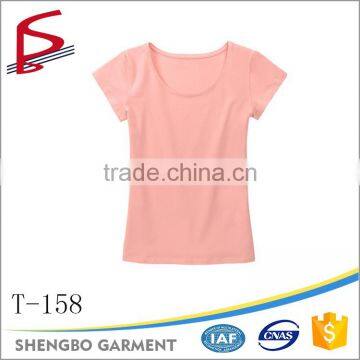 Wholesale 100% Cotton Blank Woman t Shirt 2016