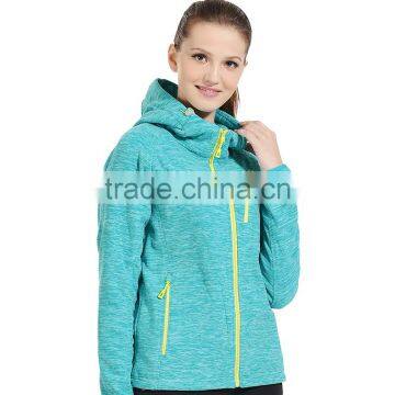 High quality clothing custom logo fleece jacket for women