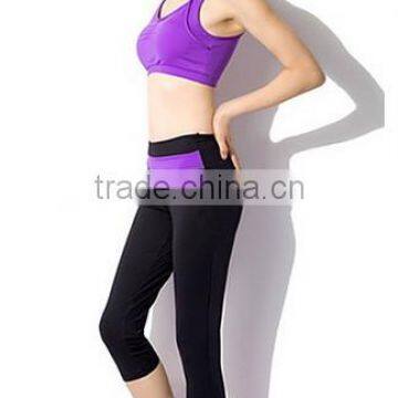 Purple Yoga Clothing Women Sports Aerobics Pant Suit photo-2