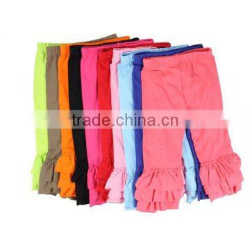 2016 High Quality Cotton Kids Ruffle Pants Children Boutique Clothes Girls Triple Ruffle Pants photo-3