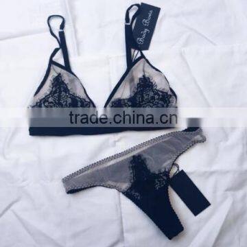 Runwaylover 5387 Hot Sale Ladies Mesh Embroider Sexy Bra and Panty photo-2