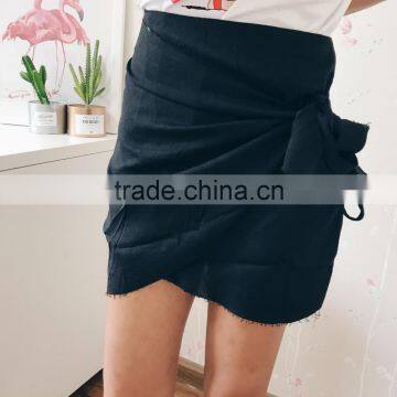 Runwaylover 5443 Europea Sexy Cotton Irregular Style Skirt photo-3