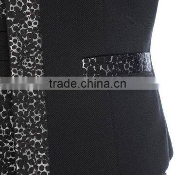 Custom High Quality Cheeap Black Fancy Blouse Designs European Dress Women's Suit Wholesale photo-4