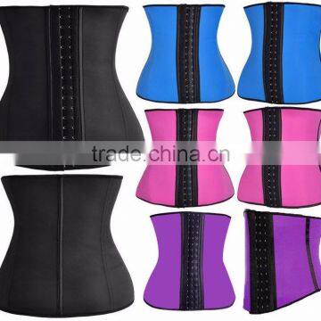 Instyles yara xxxxxl 9 steel bones wholesale body shaper women rubber waist training waist trainer bustier tops to wear out