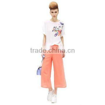 New Fashion Fit Lady Chiffon Pants Cropped Trousers With Good Quality 2016 photo-2