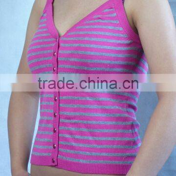 ladies top,yarn dyed garment,fashion sweater